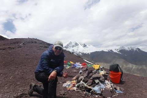 Jon Clarke on an expedition in Kashmir, India, in 2019. 