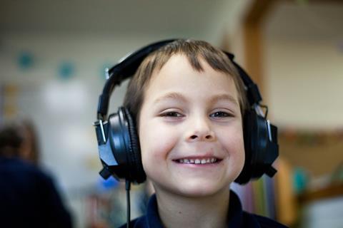 Boy in headphones