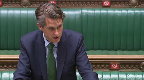 Gavin Williamson speaking in Commons
