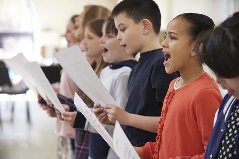 Children singing