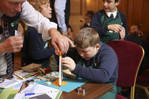 Countess Gytha Primary School in Yeovil, Somerset at Number 10 Downing Street for the Lessons at 10 initiative with the NFU