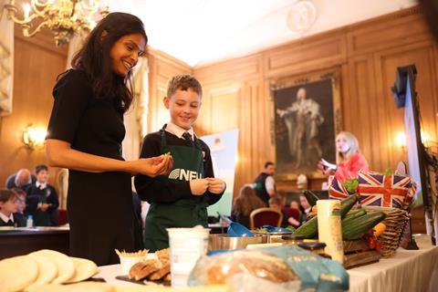 Countess Gytha Primary School in Yeovil, Somerset at Number 10 Downing Street for the Lessons at 10 initiative with the NFU