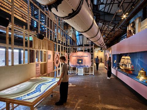 Inside the new museum space at Bristol Dockyard