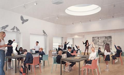 Artist rendering of Weston Learning and Community Centre Classroom